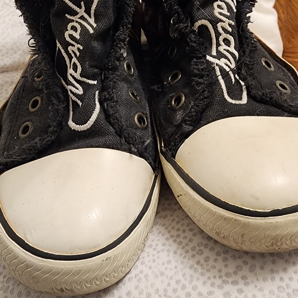 BACK ON SALE!!! ED HARDY Black High-Top Sneakers #Y2K - Picture 4 of 7